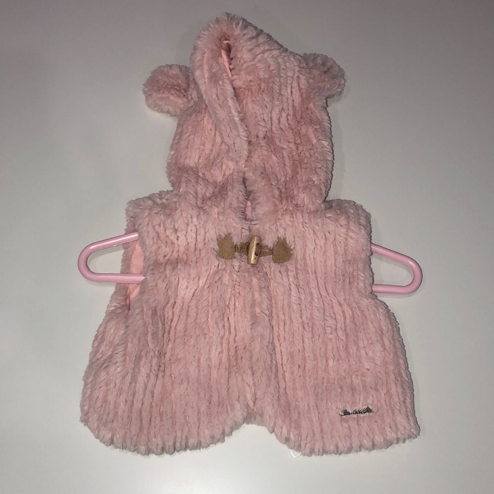 Mayoral pink hooded vest with ears